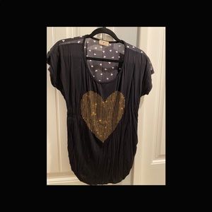 Cute sheer maternity top